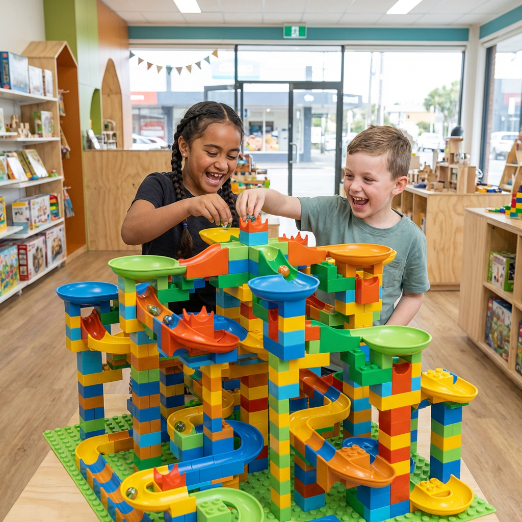 Ball Track Made of Blocks