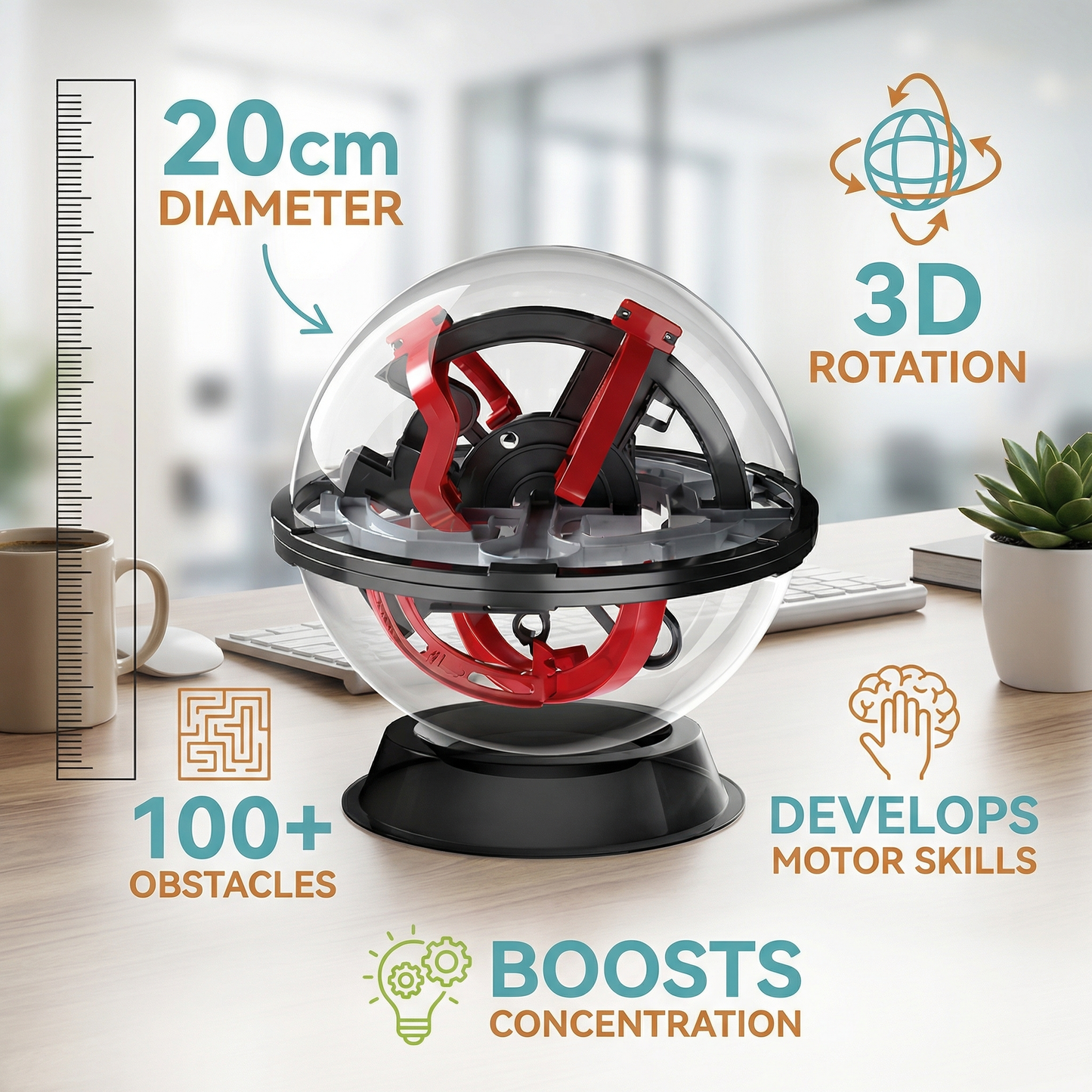 3D Labyrinth Puzzle Ball