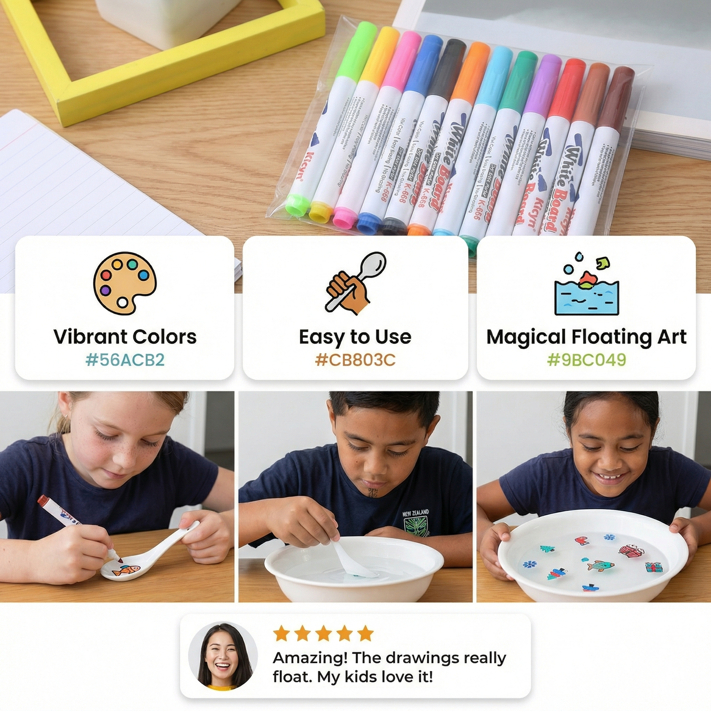 Magical Markers for Floating Drawings (12 Pieces)