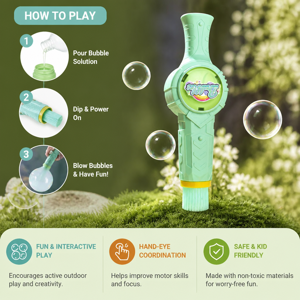 Interactive Bubble Ball Racket Toy for Kids