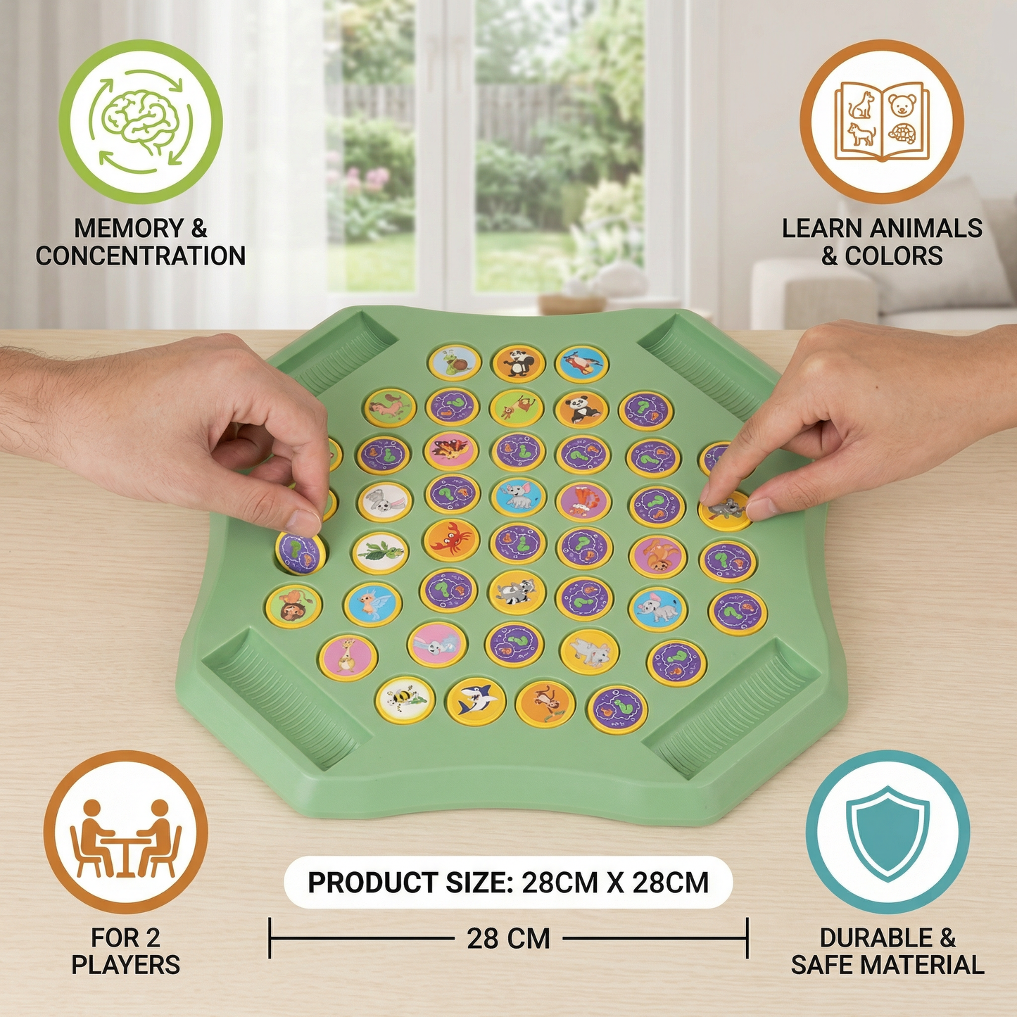 Animal Coin Memory Game Board