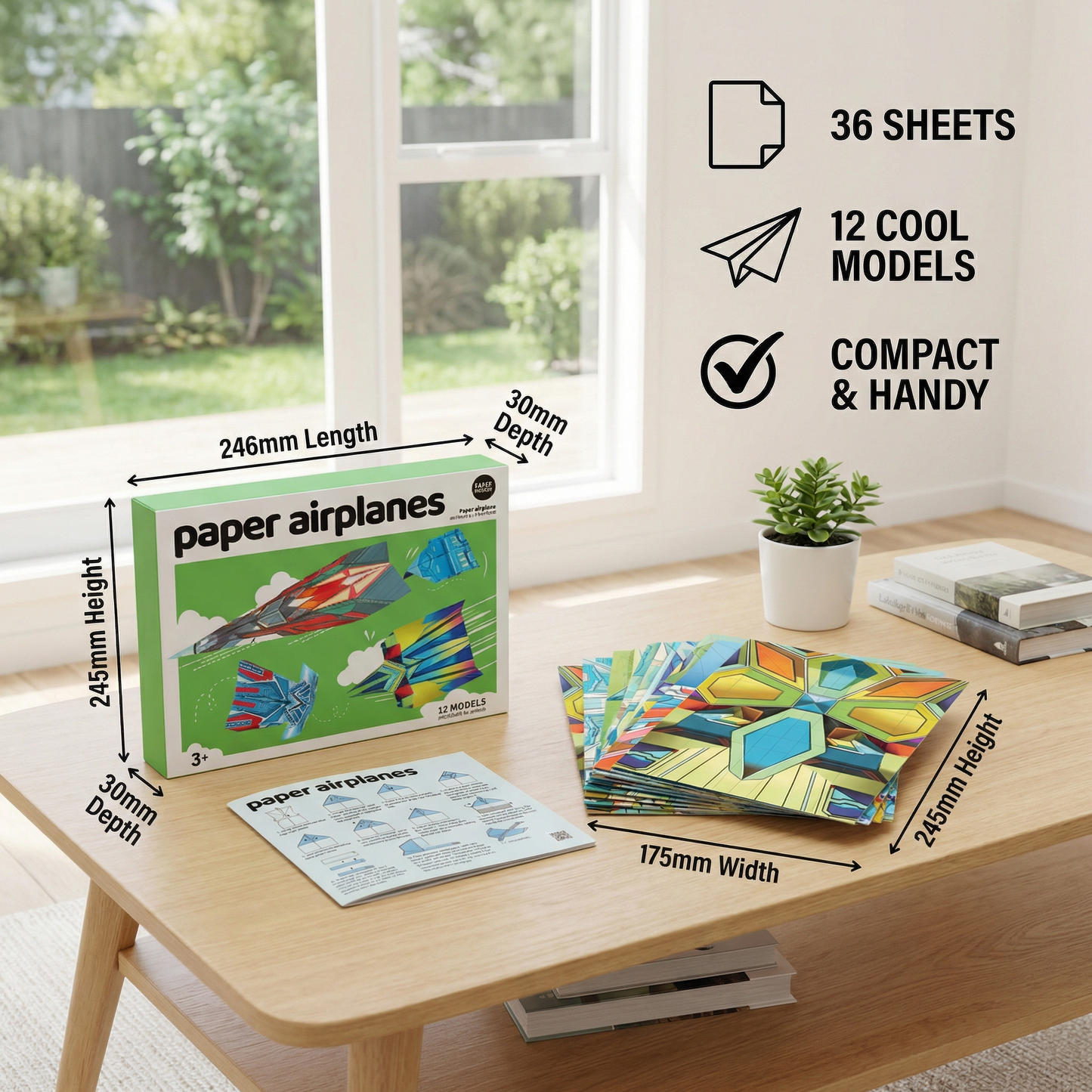 Paper Airplane Building Set with Instructions