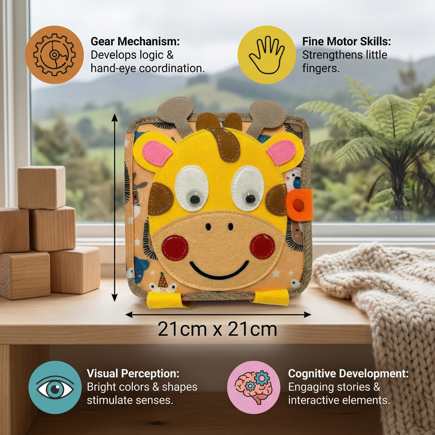 Montessori Sensory Giraffe Story Book