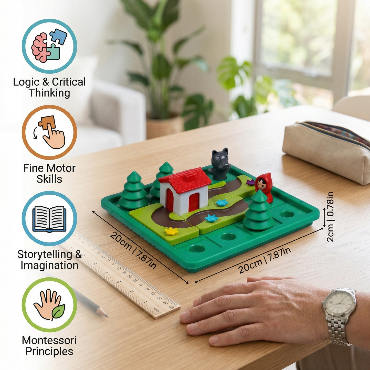 Montessori Little Red Riding Hood Puzzle and Skill Game