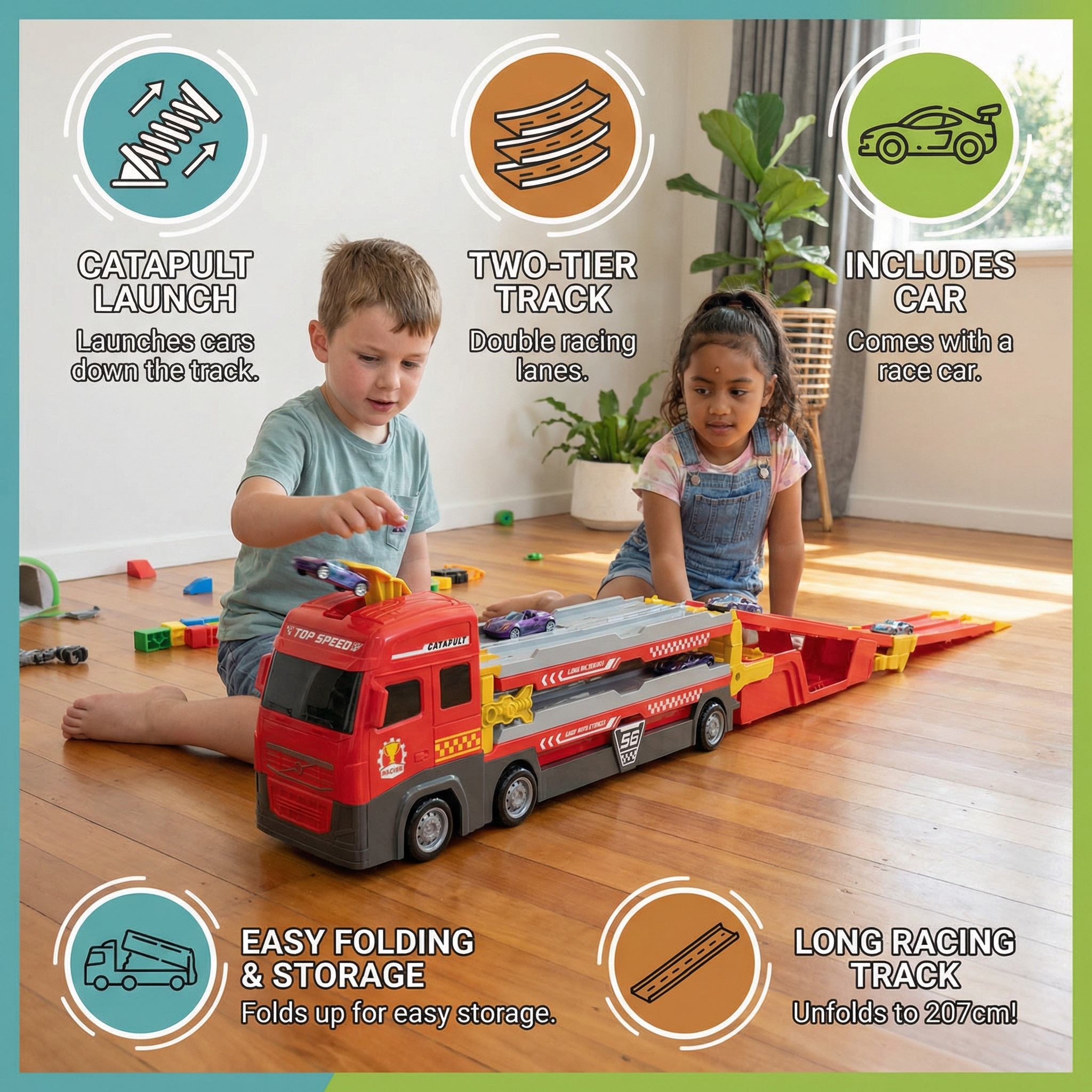 Racing Track Toy Truck for Children – Mytamariki