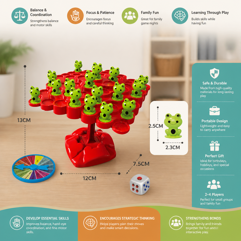 Frog Balance Board – Skill-Building Family Game