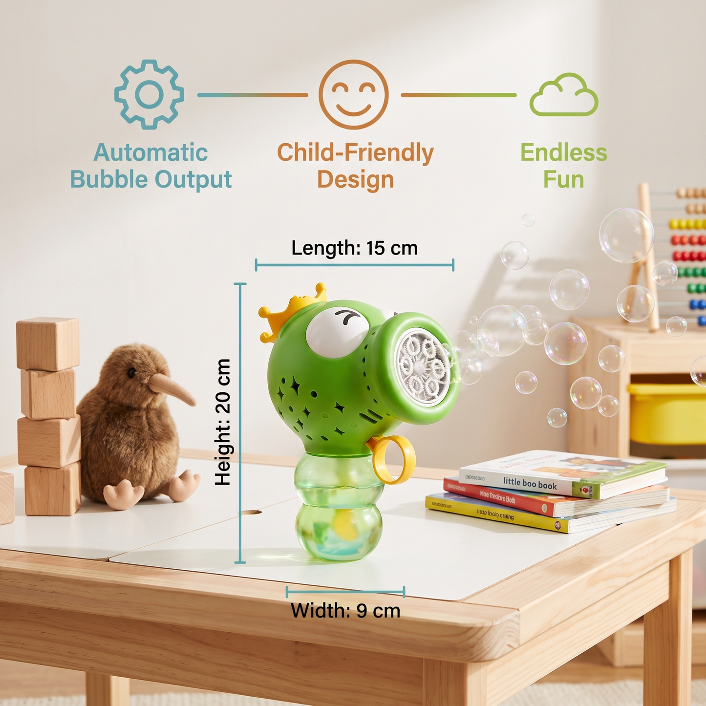 Cute Automatic Bubble Machine β Electric Bubble Blower for Kids