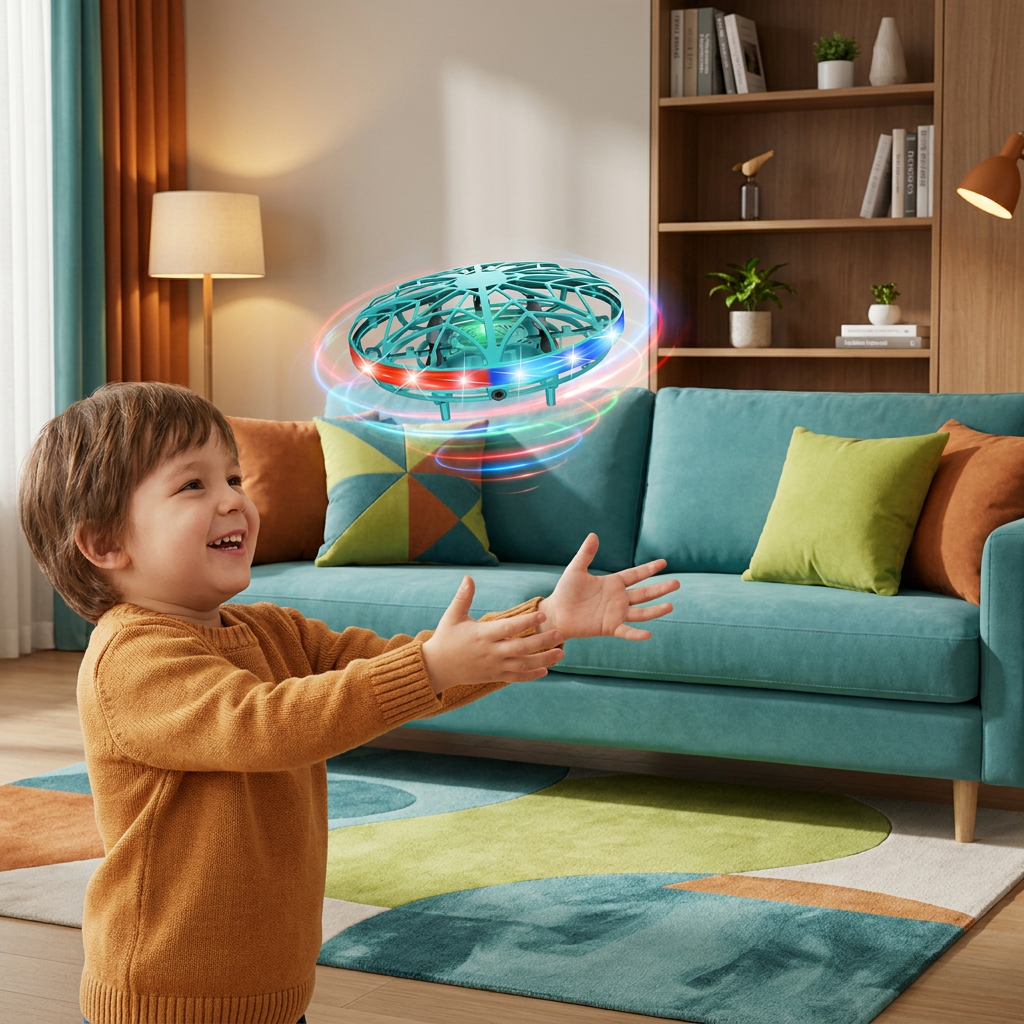 Motion-Sensing LED UFO Flying Drone
