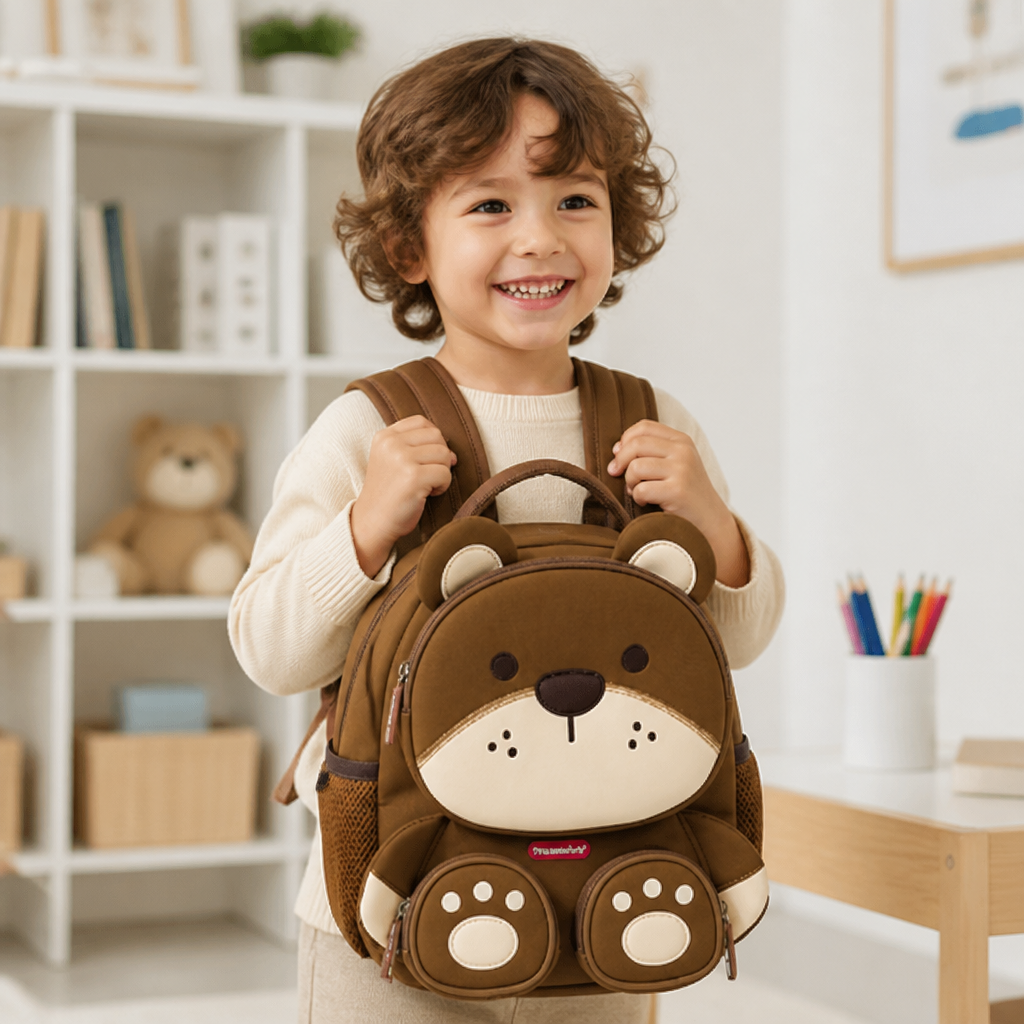 Kids Cartoon Animal Backpack – Lightweight Multi-Pocket School Bag