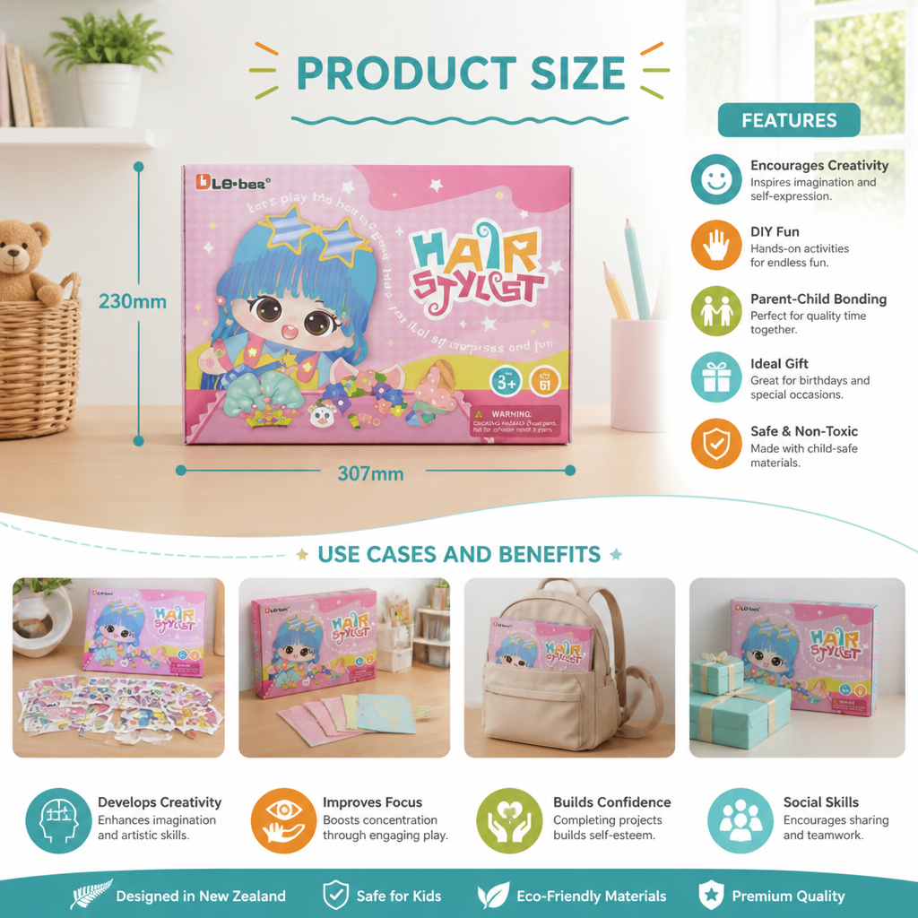 DIY Hair Stylist Craft Kit for Kids