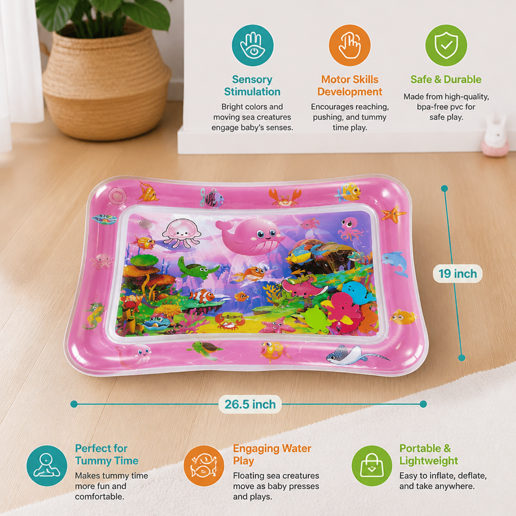 Inflatable Tummy Time Water Play Mat