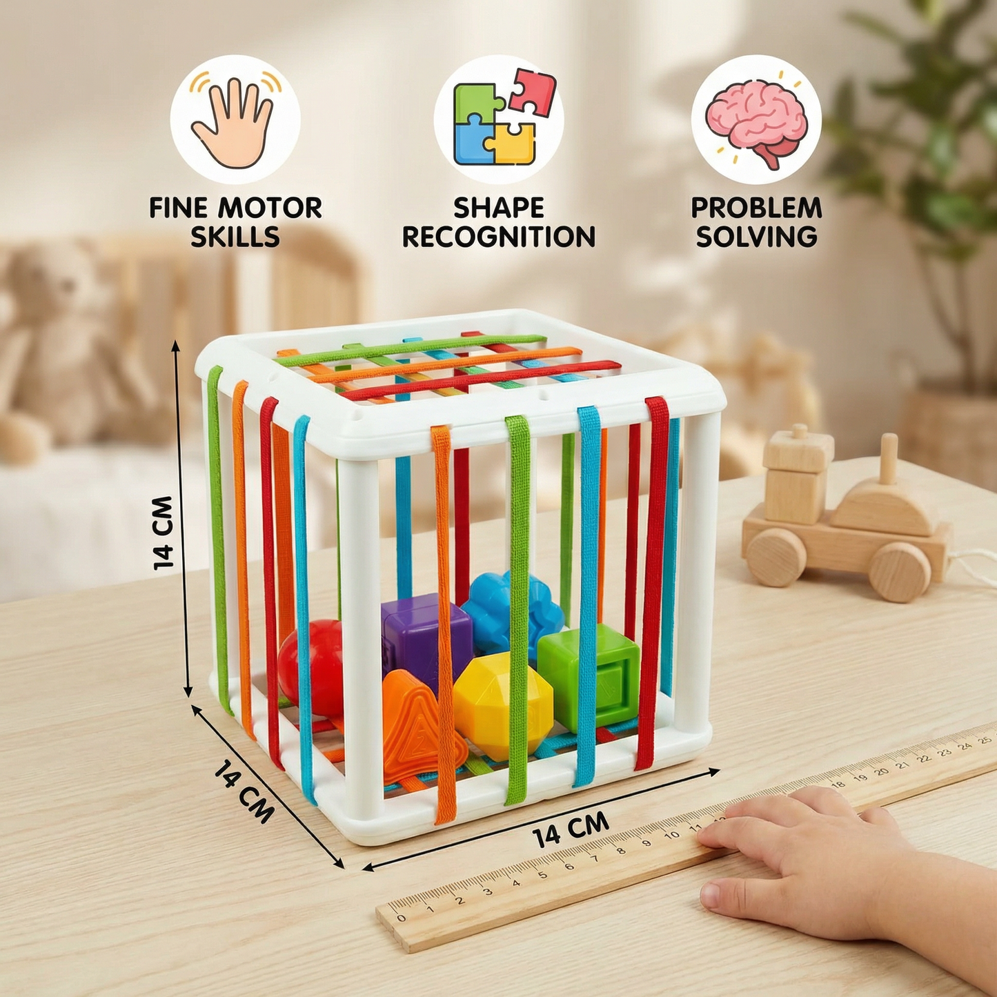 Montessori Shape Box – Sorting & Motor Skills Game