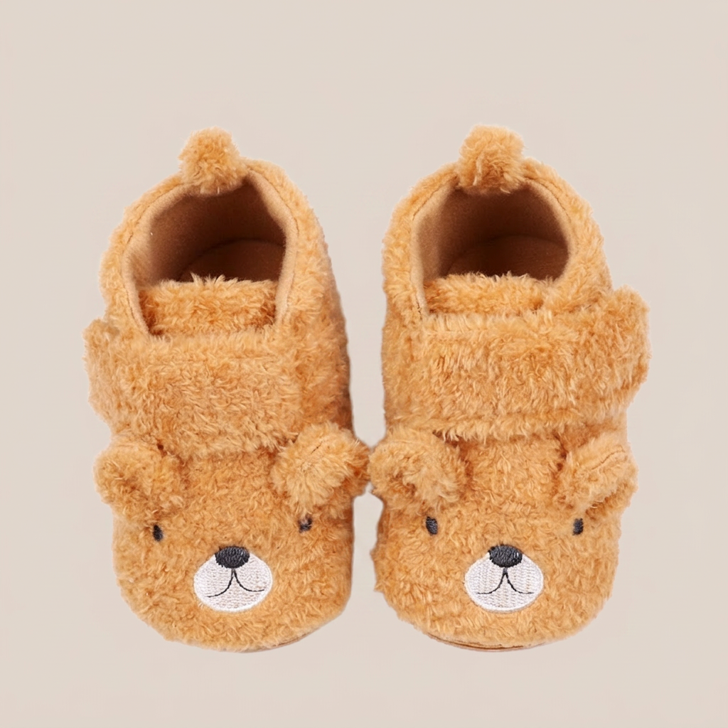 3D Teddy Bear Sherpa Slippers