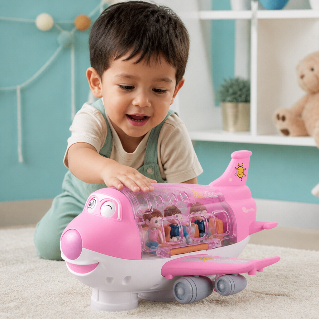 Driving Toy Airplane with Lights and Music
