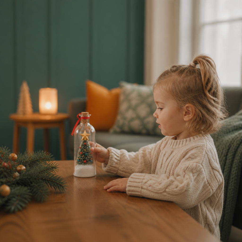 Recordable Christmas Message-in-a-Bottle Ornament with Voice Playback