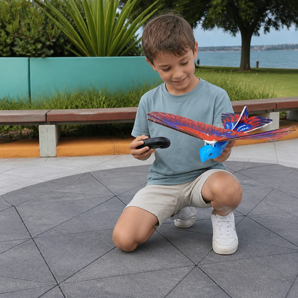 Remote Control Flapping-Wing Flying Bird Toy for Kids