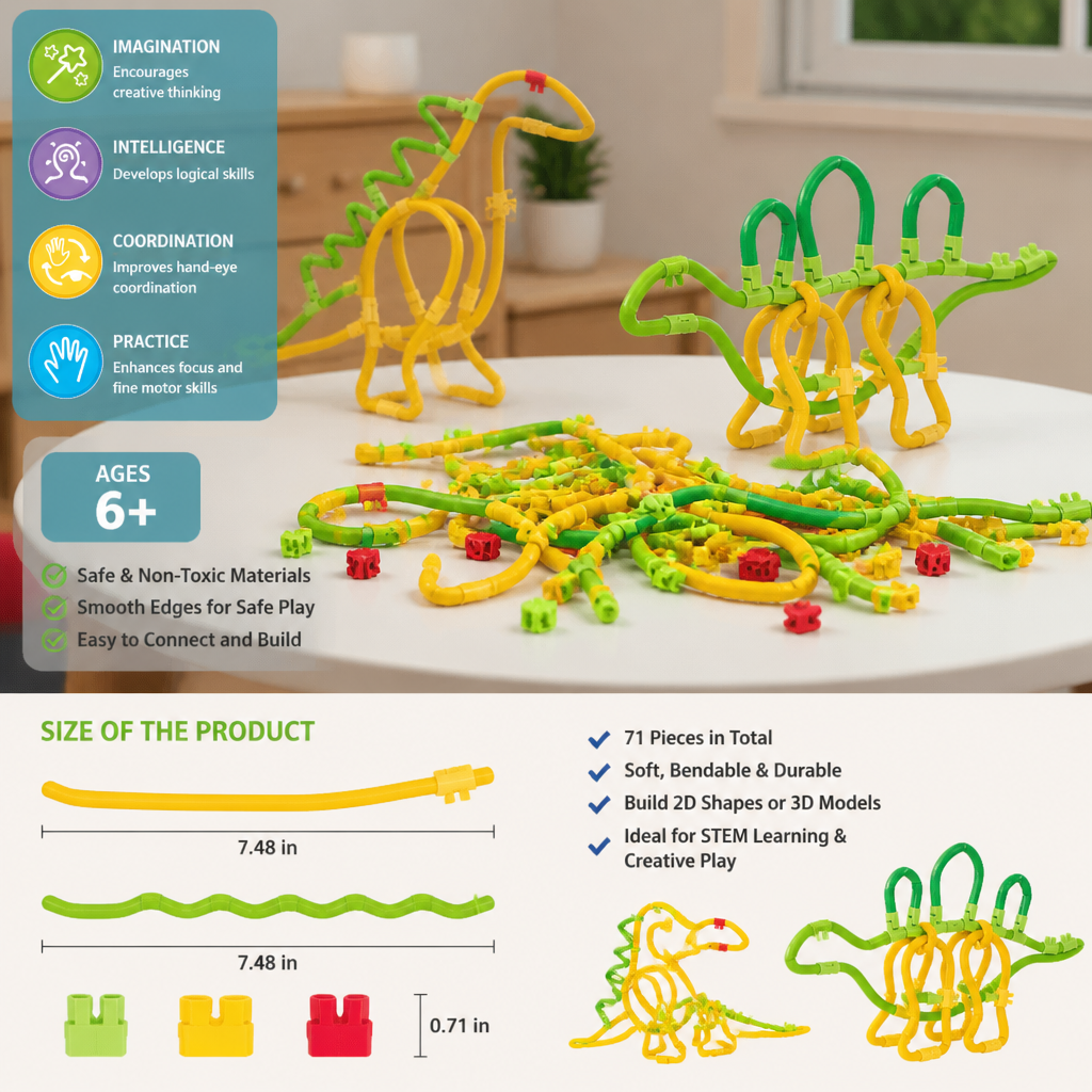 DIY Twisty Sticks – Creative 3D Building & STEM Construction Set
