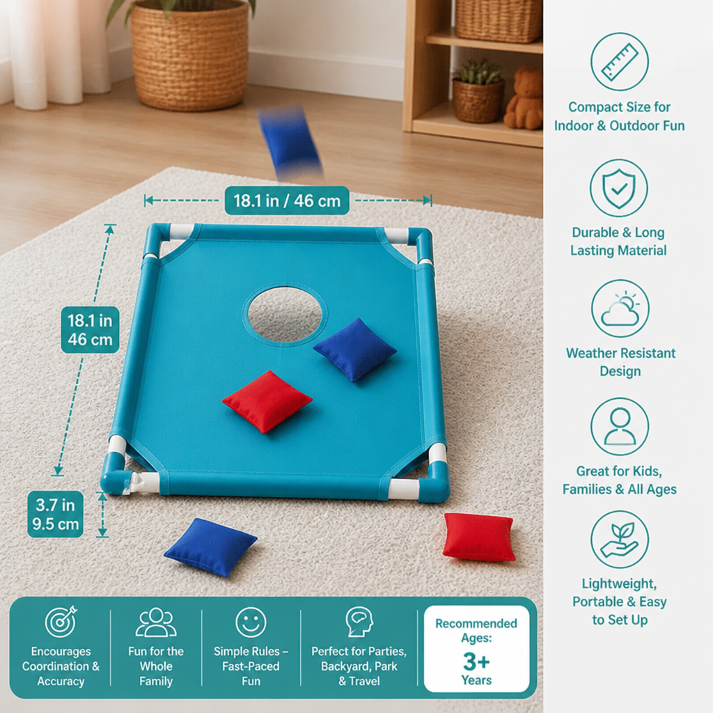 Indoor & Outdoor Two-Color Bean Bag Toss Game for Kids