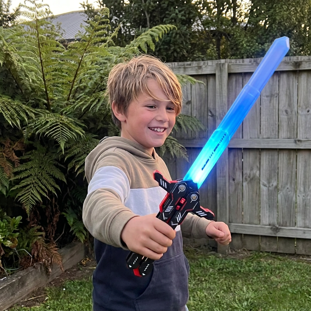 Glowing Telescopic Butterfly Sword Toy