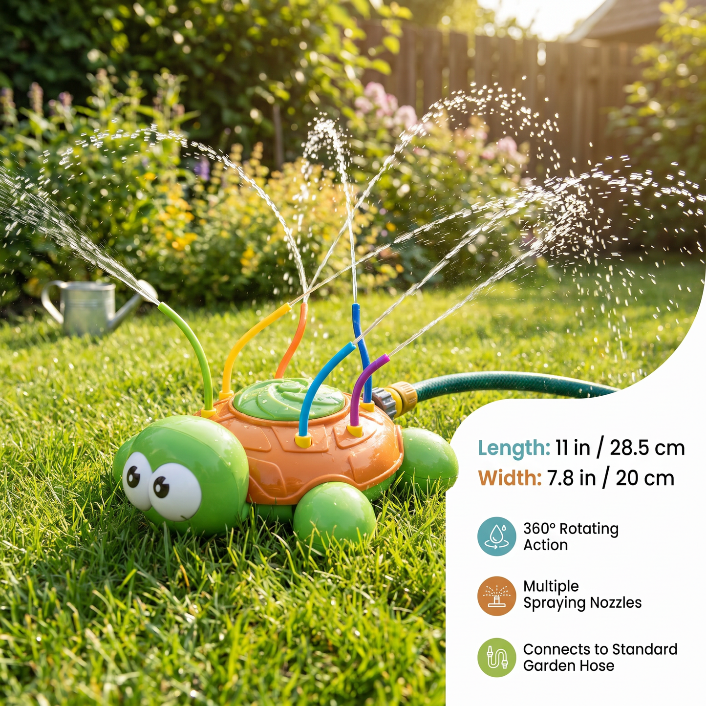 Turtle Water Sprinkler – Rotating Garden Fun for Kids on Hot Summer Days