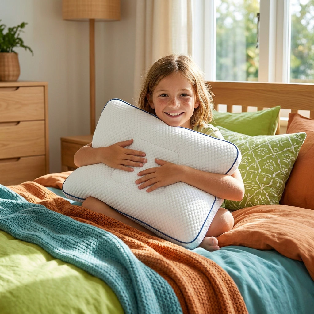 Ergonomic Neck Support Memory Foam Kids Pillow