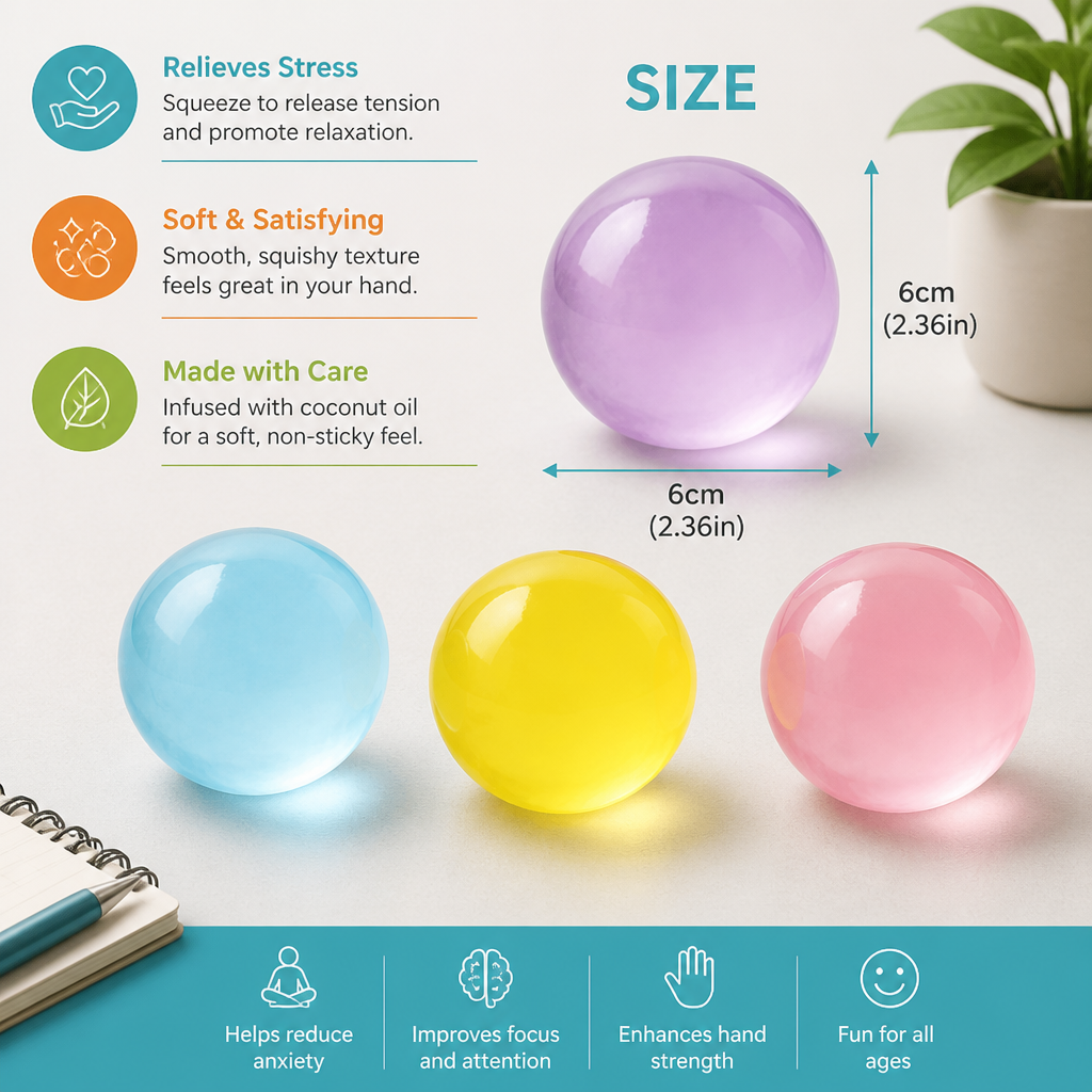 Coconut Oil Stress Relief Squishy Ball