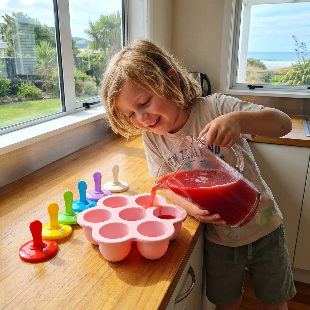 7-Piece Silicone Popsicle Mold β Reusable Ice Pop Maker for Kids