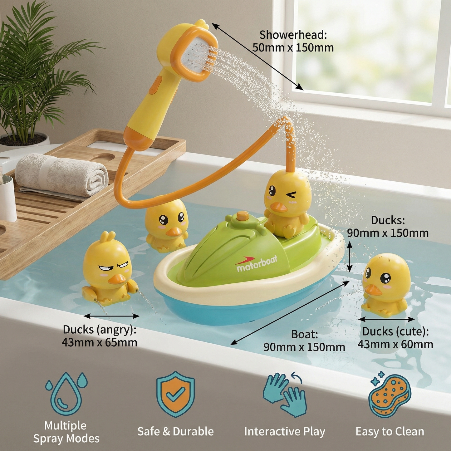 Duck Fountain Bath Toy with Showerhead