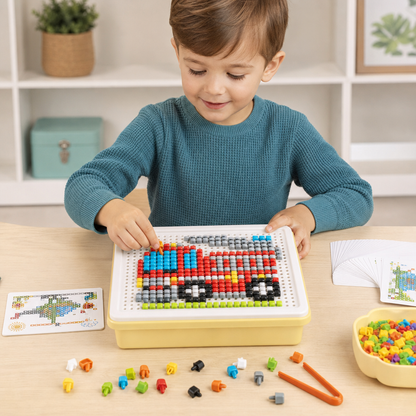 Montessori Learning Peg Mosaic Board