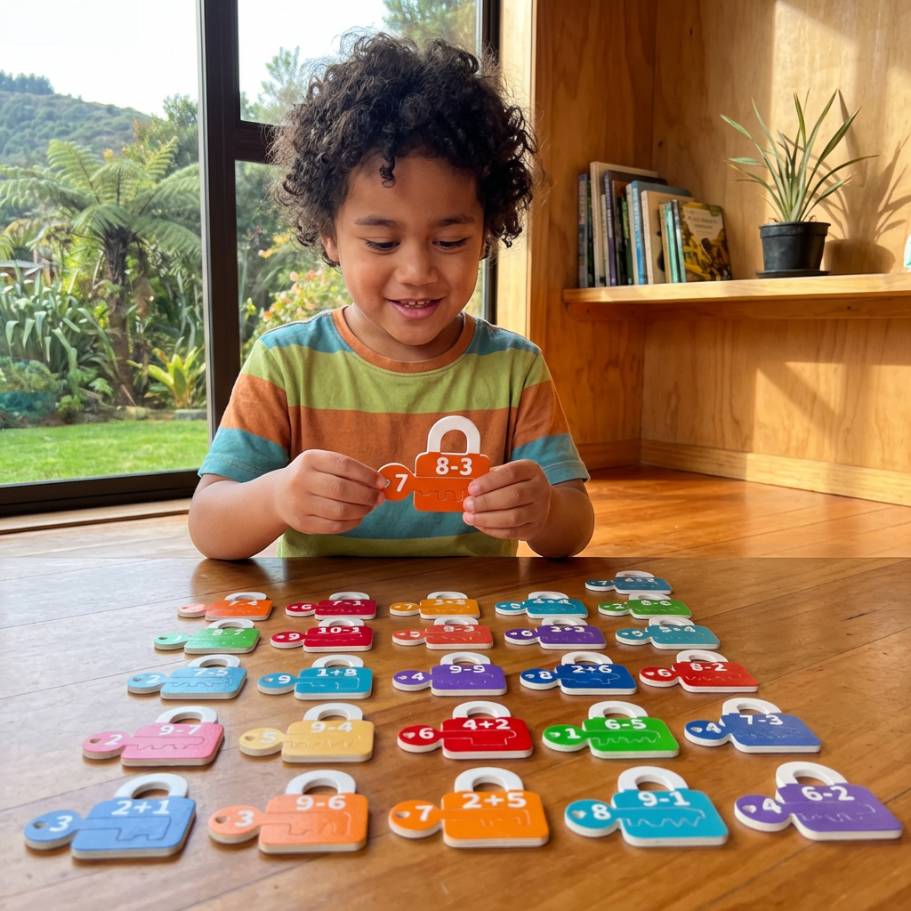 Letters and Math Locks and Keys Learning Game