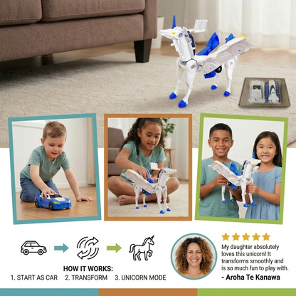 Transforming Unicorn Toy Cars