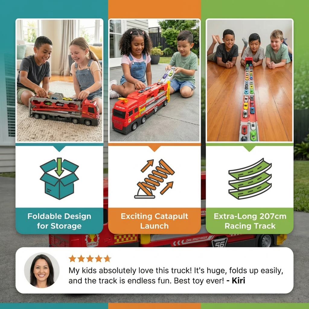 Racing Track Toy Truck for Children