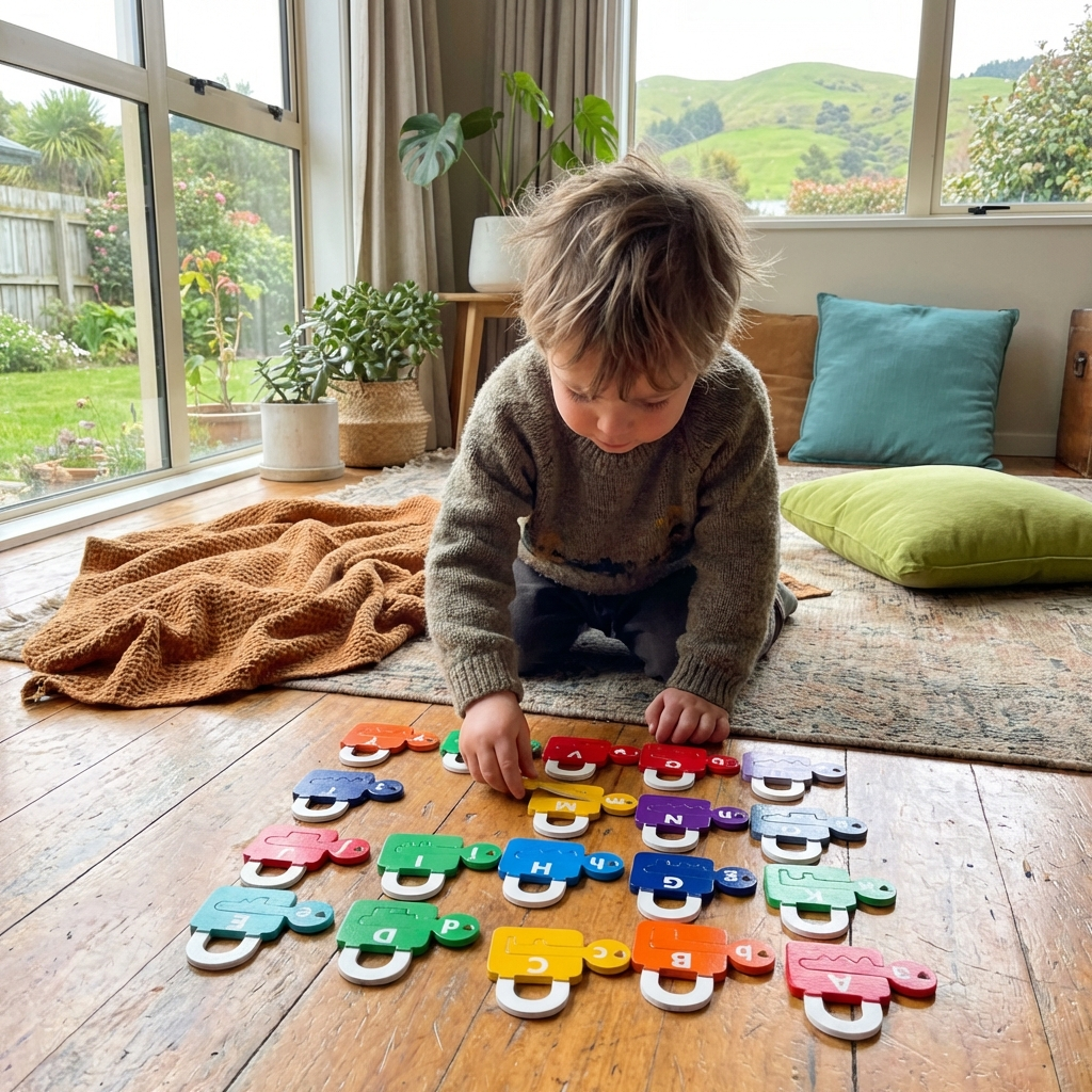 Letters and Math Locks and Keys Learning Game