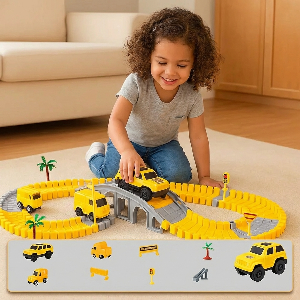 Adventure Race Track with Slot Cars
