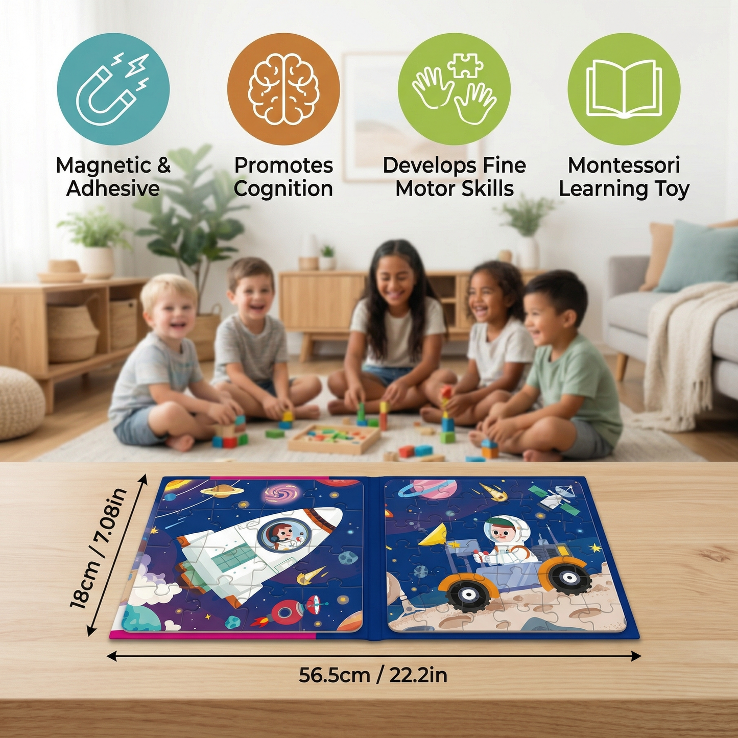 Magnetic Montessori Puzzle Book
