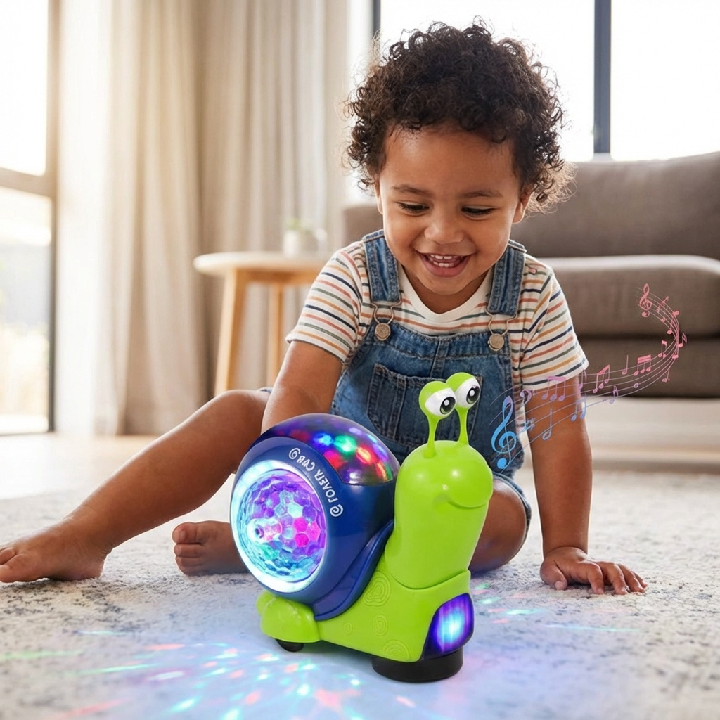 Glowing and Music-Playing Snail Crawling Toy