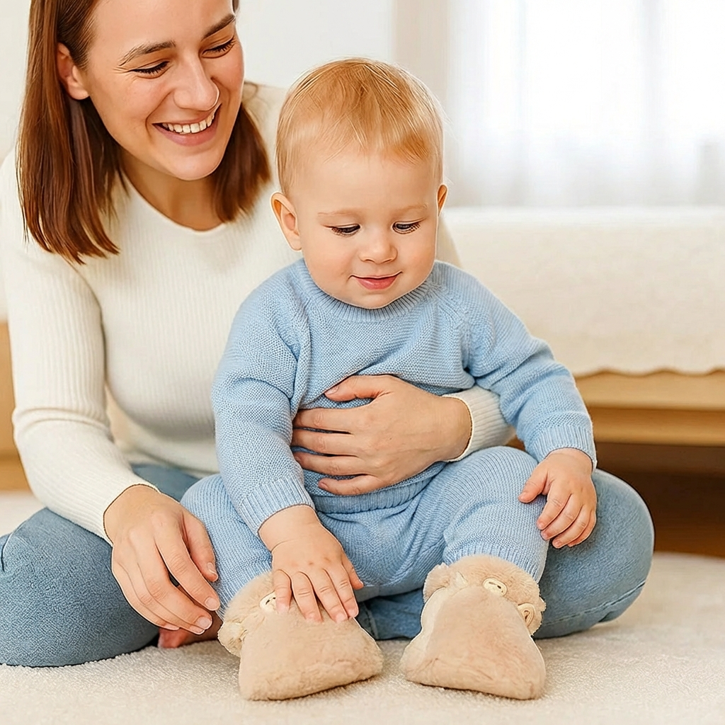 Fluffy Baby Sock Shoes