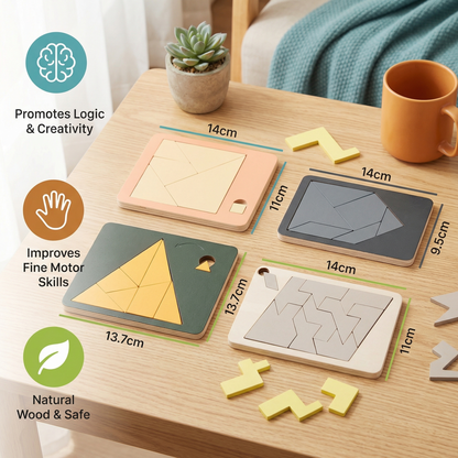 Wooden Tangram Puzzle Game