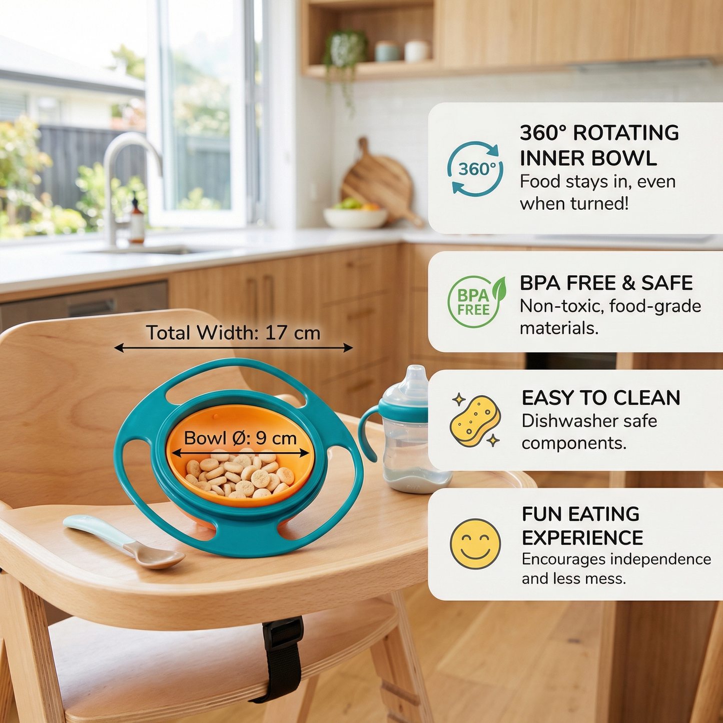 Leak-Proof Baby Bowl – Mess-Free Eating