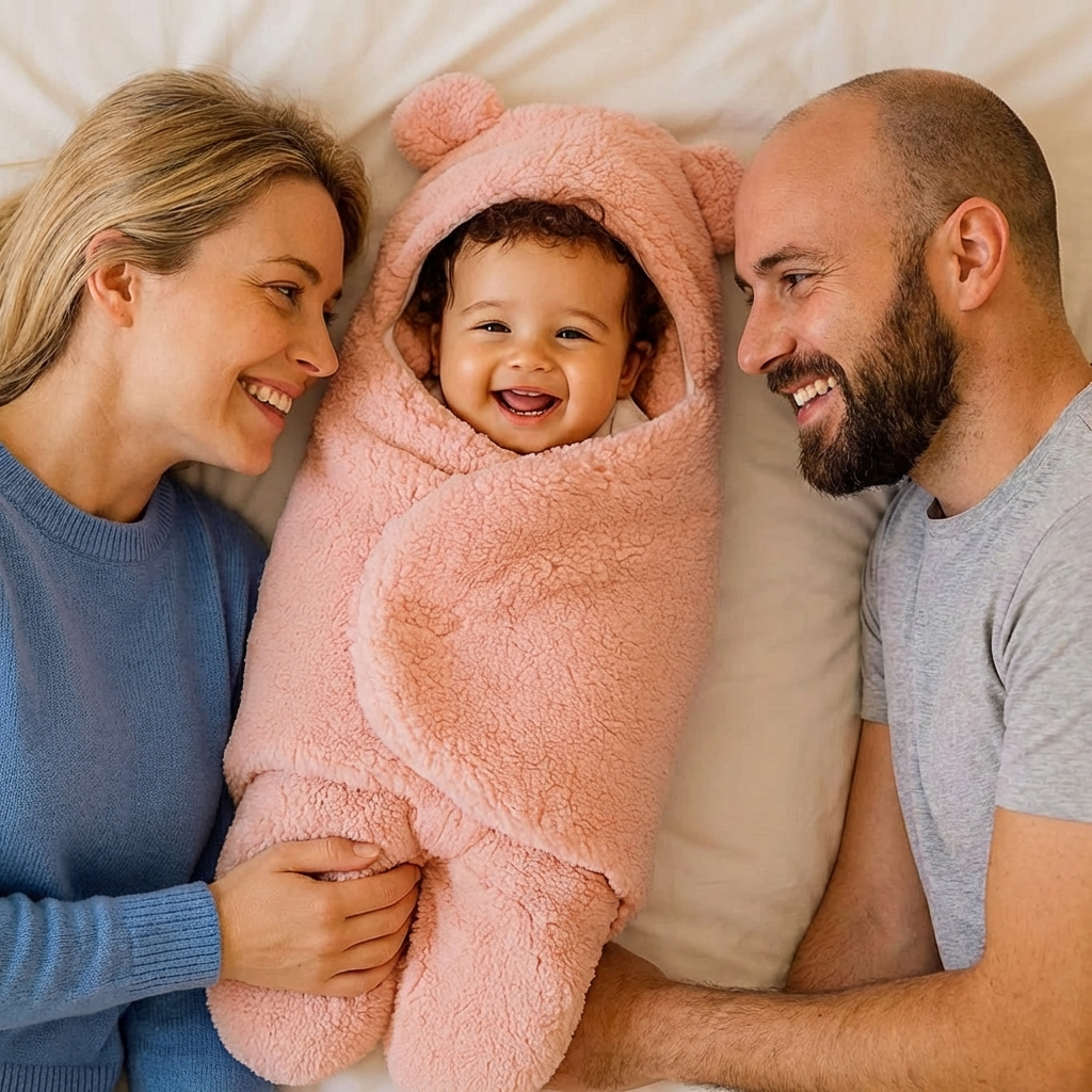 Baby Blanket and Pajamas in Bear Design