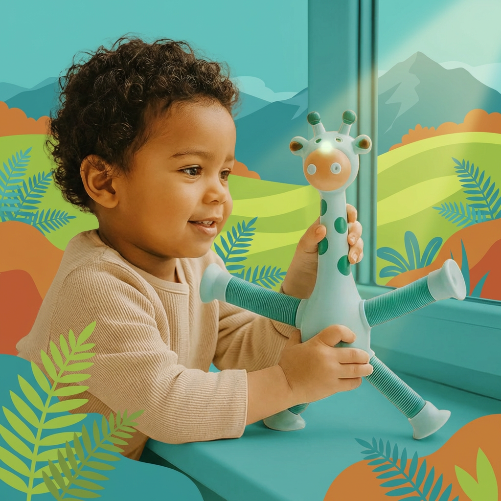 Sensory Suction Cup Giraffe Baby Toy