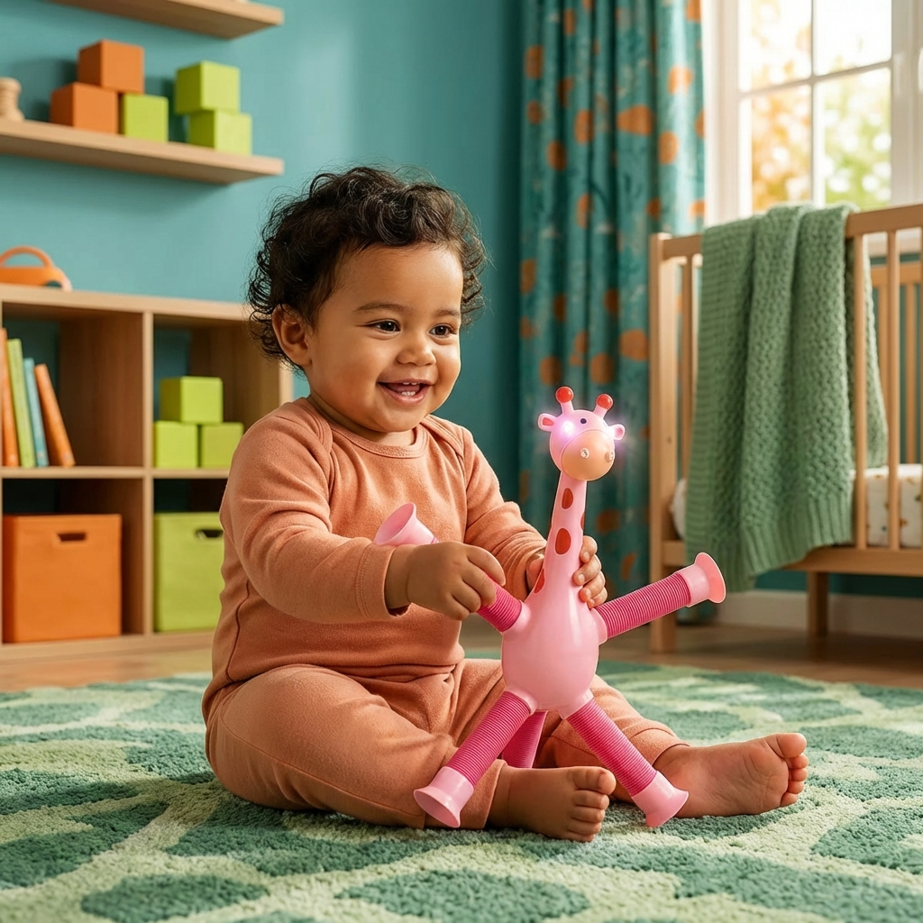 Sensory Suction Cup Giraffe Baby Toy