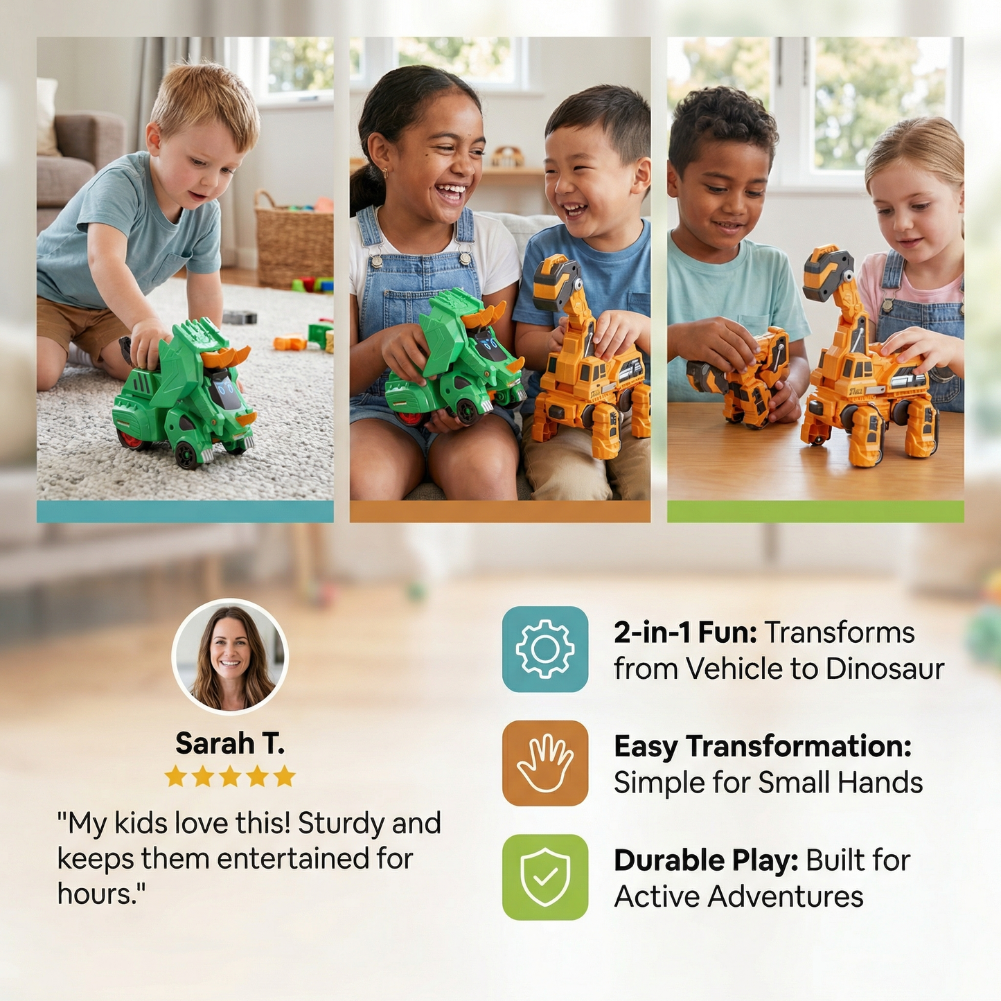 Transforming Dinosaur Cars