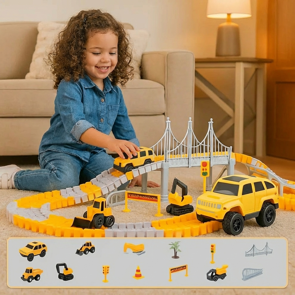 Adventure Race Track with Slot Cars