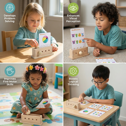 Wooden Logic Decoding Learning Game for Kids – Promoting Early Skills