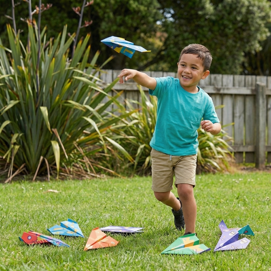 Origami Paper Airplane Building Set with Instructions