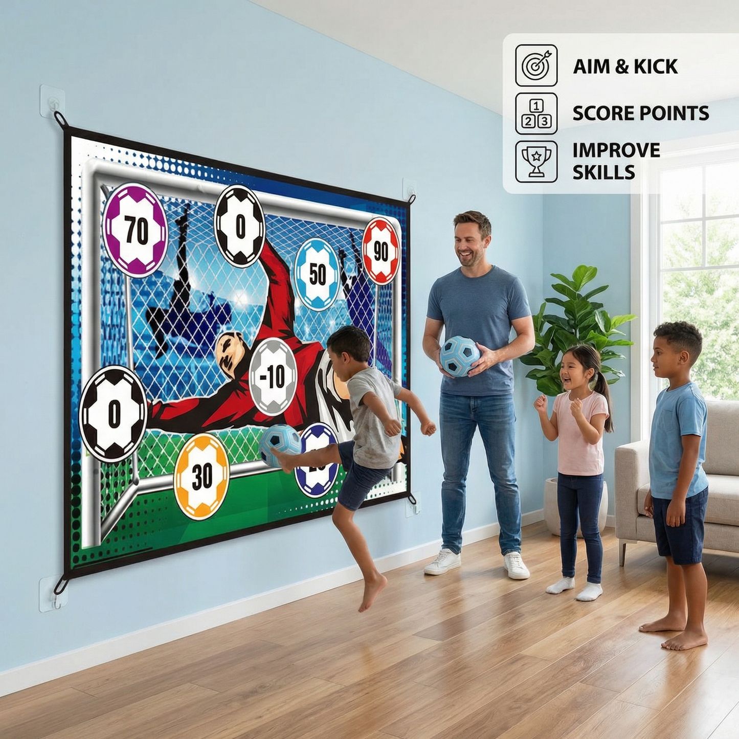 Safe Football Target Shot Wall for Home