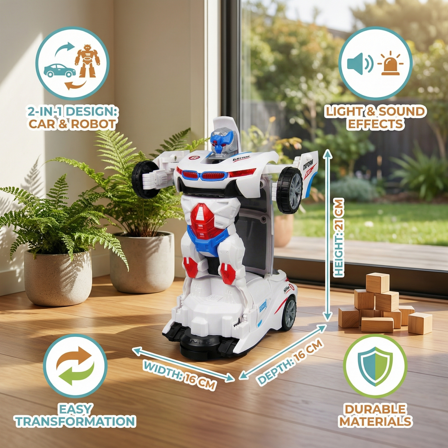 Transformable Race Car Toy