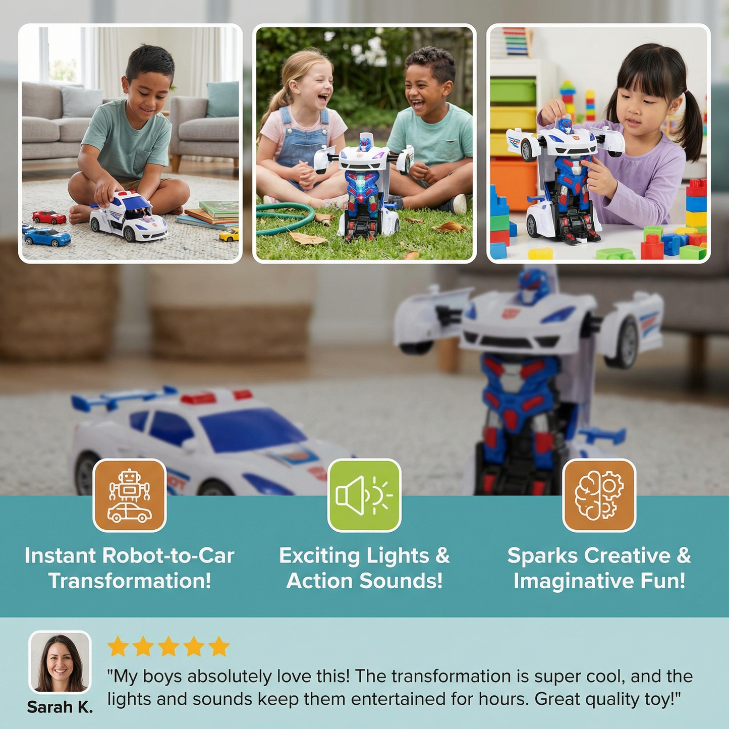 Transformable Race Car Toy