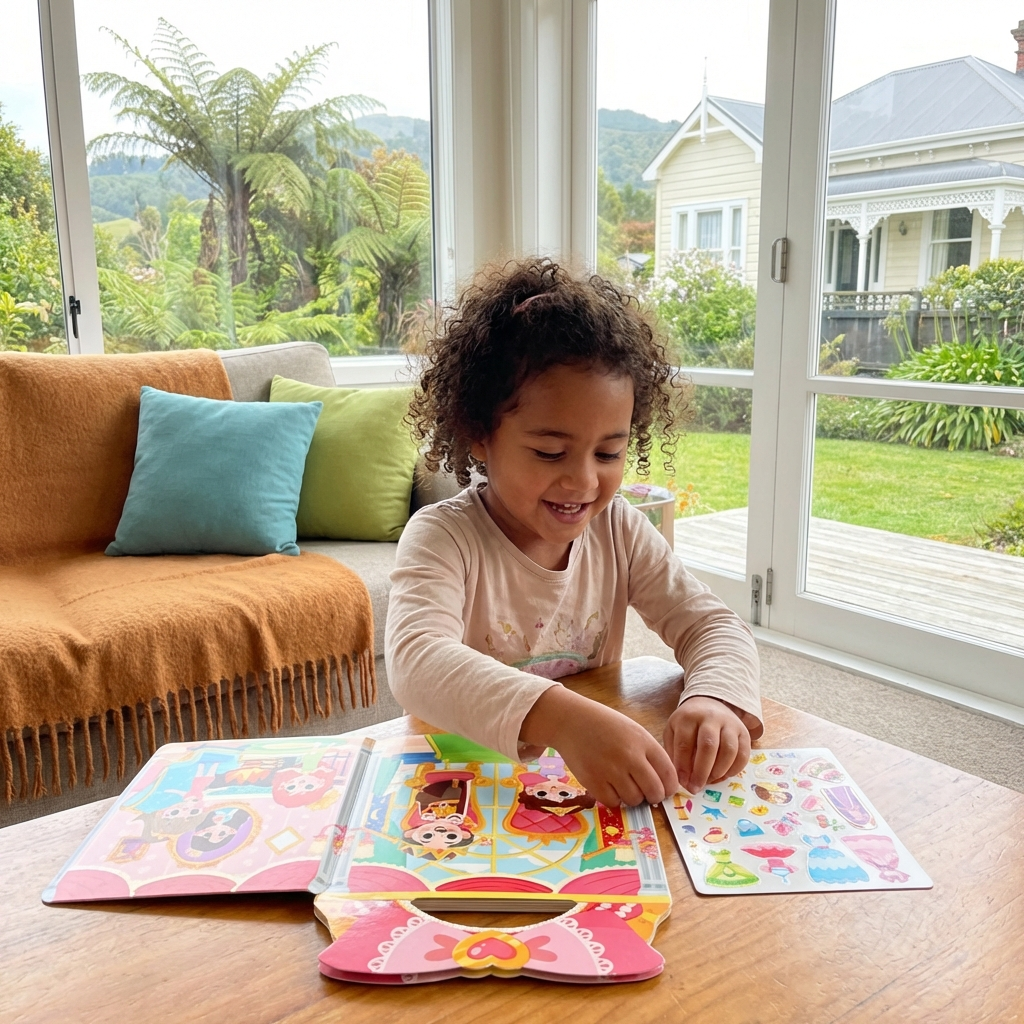 Reusable Montessori Sticker Books with Various Themed Worlds